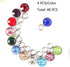 Juland 48 Pieces Crystal Birthstone Charms Handmade Round Beads Pendants with Rings Mixed DIY Jewelry Findings Making Charms for Making Jewelry Ne...