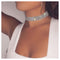 Sparkly Rhinestone Choker Necklace 5 Row Crystal Collar Necklace Layered Crystal Choker Necklace Silver Multi Row Tennis Chain Necklace Chain Jewe...
