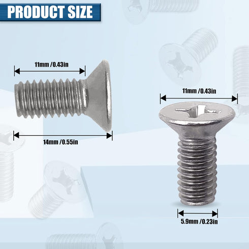 8Pack Stainless Steel Brake Disc Rotor Screws, Stainless Steel Retaining Screws for Front and Rear by Mission Automotive, Compatible with for Hond...