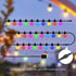 Outdoor String Lights, Outdoor Smart Patio Light, 30FT Color Changing String Lights with 15 Shatterproof LED Bulbs without a Controller, Extendabl...