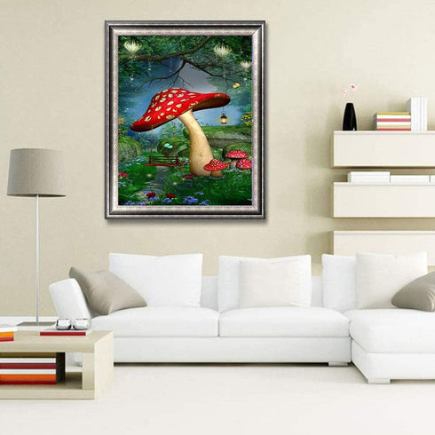 KTHOFCY 5D DIY Diamond Painting Kits for Adults Kids Mushrooms Full Drill Embroidery Cross Stitch Crystal Rhinestone Paintings Pictures Arts Wall ...
