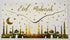 Eid Cash Envelopes 10 pcs/set Eid Greeting Card Holder Gold Foiled Eid Mubarak Money Envelope, White...