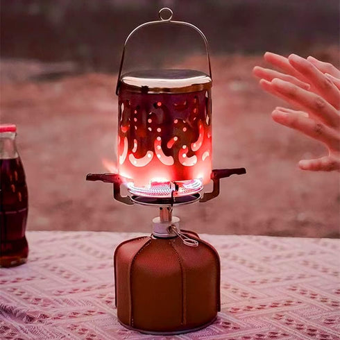 Camping heater Butane heater Candle heater Tent heater Small propane heater Emergency heater Portable stainless steel camping heater (silver)...