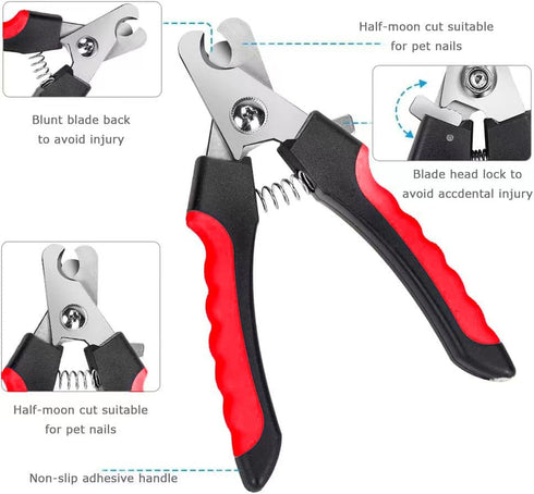 Small Dog Nail Clippers, Cat Nail Clippers, Suitable for Rabbits, Birds, Etc. (Red)...