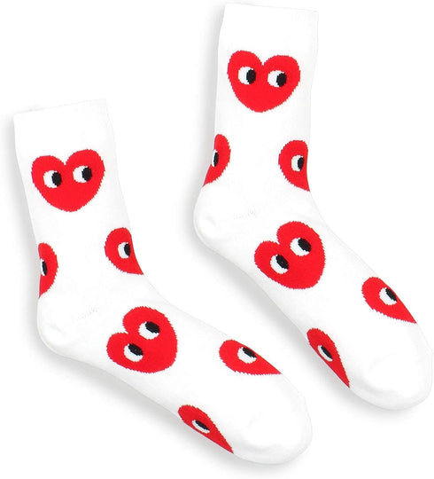 Big Smiley Heart Socks (Crew 5 Pairs) BS 15...