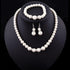 Tatibana 4 Pcs Pearl Jewelry Set 1920s Costume Jewelry Pearl Necklaces Pearl Hoop Earring Pearl Bracelet Pearl Ring for Women Wedding Jewelry Sets...