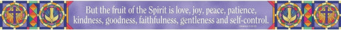 Barker Creek Double-Sided Spiritual Border with Inspirational Verse, Fruit of The Spirit, for Bulletin Boards, Reception Areas, Sunday School Clas...
