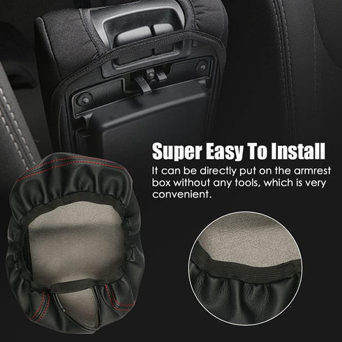 sportuli Center Console Cover Anti-Scratch Leather Armrest Pad Replace for 2019-2024 2025 Dodge RAM 1500 2500 3500, for All Makes & Models with Bu...