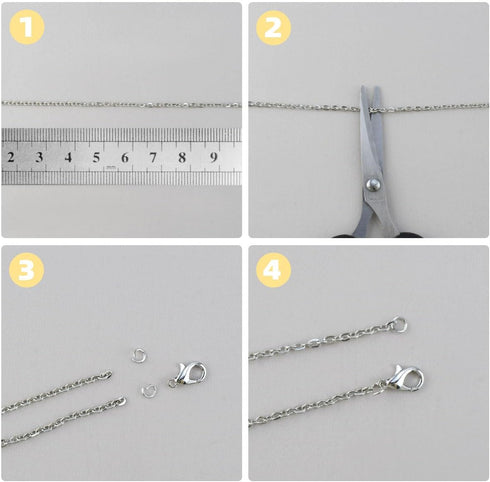 6 Rolls Jewelry Making Chains with Lobster Clasps & Jump Rings 59 Feet Chain Making Kit for DIY Craft Necklace Bracelet Earring Cable Link Chain J...