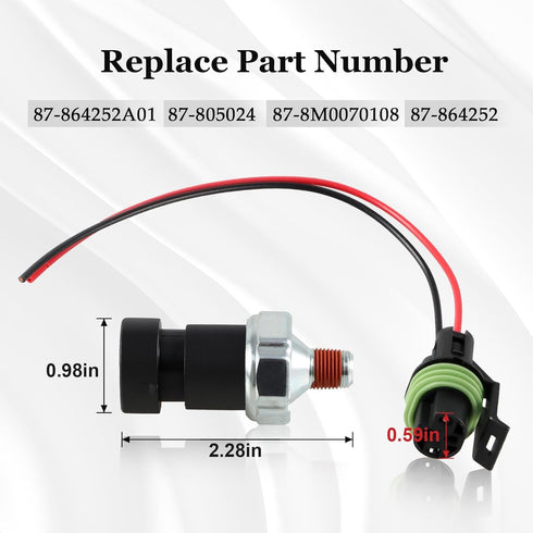Oil Pressure Fuel Pump Pressure Shut Sensor Switch Compatible with Mercruiser (Quicksilver) 4.3L 5.0L 5.7L 305 454,7.4L 8.2L 502 v8 Engines Replac...