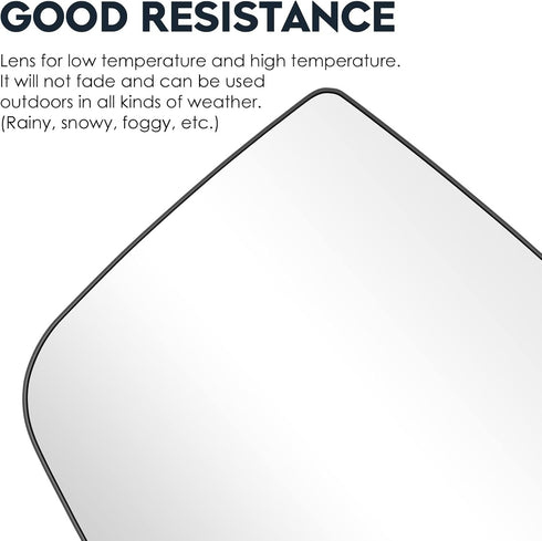 Passenger Right Side Upper Rear view Convex Heated Mirror Glass with Rear Holder fit for for 2015-2019 Ford Transit-150 250 350 HD Replacement for...