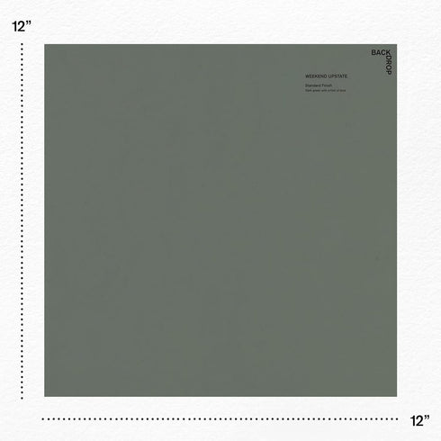 BACKDROP | Premium Interior Paint | Large Adhesive Paint Swatch | WEEKEND UPSTATE - Dark Green With A Hint Of Blue | 12" x 12" Color Sample...