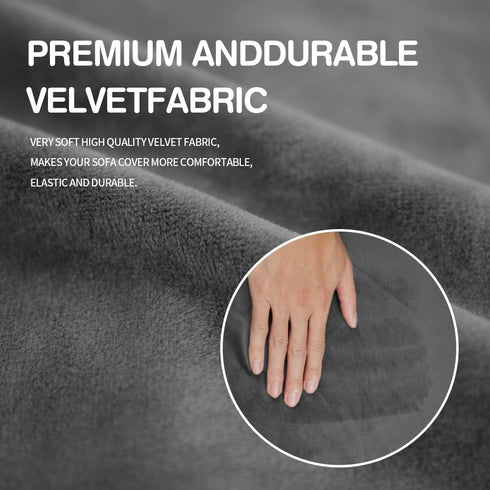 DUJUIKE Ottoman Covers Slipcover Square Ottoman Covers Protector for Footrest Foot Stool Furniture Stretch Comfortable Velvet with Elastic Bottom(...