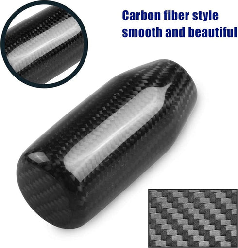 RYANSTAR Universal Gear Shift Style Knob,Car Modified Carbon Fiber Stand Head Manual Transmission Shift Lever Knob Head Wave Stick Shift Knob...