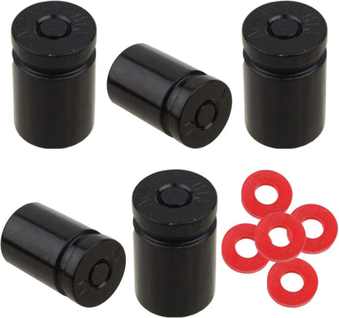 WINKA 5Pcs Car Tire Valve Stem Caps Bullet Aluminium Alloy Dustproof Tire Valve Stem Covers Universal for Cars with O Rubber Ring Wheel Valve Caps...