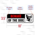 2PC Beware of Dog Sign, 10 x 3.5 Inches - Aluminum - Beware of Dog Signs for Fence Door Gate Outdoor...
