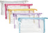 10 Pack Clear Cosmetic Bags with Zipper for Makeup, Travel Size Toiletries (5 Colors, 9.6 x 2 x 5.5 In)...