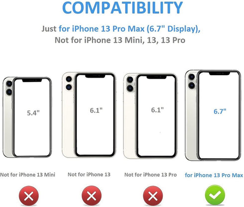ONETOP Compatible with iPhone 13 Pro Max Wallet Case with Card Holder,PU Leather Kickstand Card Slots Case, Double Magnetic Clasp and Durable Shoc...