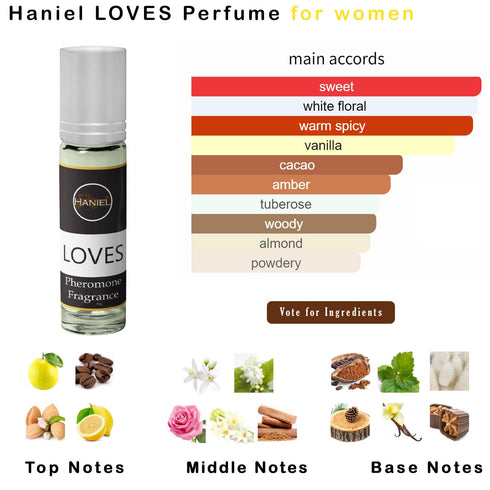 Haniel Pheromone Perfume Oil for Women, Oriental Floral - Unveil Classy Sensuality, Long-lasting Elegance, Captivating Musk Blend...
