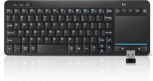 Multi-Device Wireless Bluetooth Keyboard with Touchpad-Wireless TV Keyboard with Multi-Touch Big Size Trackpad,Support 3 Devices for TV,Windows, A...