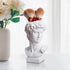David Statue Vase - 6 Inch Greek Bust Head Aesthetic Planter White Home Decor Roman Style Resin Succulent Flower Planter Pot Sculpture Brushes Hol...