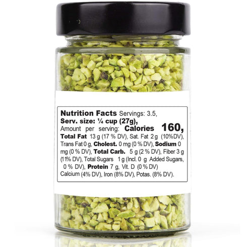 Pistachios Chopped, 3.5 oz (100 g), Sicilian Raw Pistachio Crumbles, Bronte, Sicily, Italy Pistachio pieces baking, cooking, ice cream topping, pi...