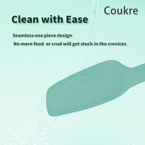 Silicone Spatula Set of 5,High Temperature Resistant, Food Grade Silicone, Dishwasher Safe, for Baking, Cooking (Pure Aqua Green)...