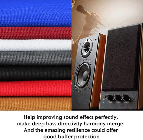Speaker Grill Cloth Stereo Mesh Fabric for Speaker Repair and Replacement,Home Speaker,Media Cabinet,and Home Applications, Dustproof, Scratch Pro...