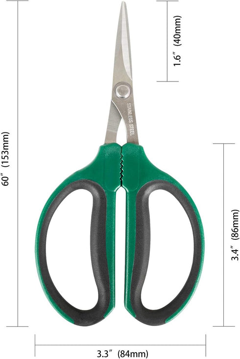 Bonsai Shears with 40mm Durable Stainless Steel Blades, Precise Trimming and Pruning, Garden Scissors Ideal in Flowers and Bonsai Trees...