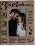KATE POSH Our 3rd Wedding Anniversary, 3 Years Anniversary, 3 Years of Marriage, Gifts for Couple, Third Anniversary - Engraved Leather Picture Fr...