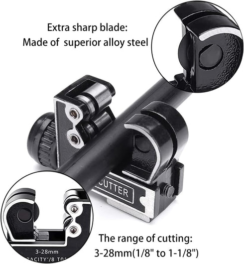 Pipe Tubing Cutter Tool 1/8 to 1-1/8 Inch Mini Pipe Cutter for Cutting Copper, Stainless Steel, Brass, PVC Plastic, Aluminum Pipe...