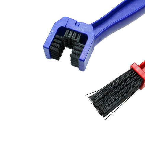 Bike or Motorcycle Chain Washer, Cleaning Brush 2 Pcs (Color, Blue and Red)...