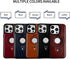 Leather Material with Metal Magnetic Folding Stand,Luxury Leather Invisible Stand Phone Case Cover for iPhone 12-15 (Brown,iPhone13 Pro)...