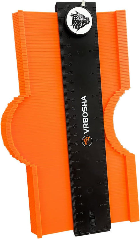 Sutekus Contour Gauge Profile Tool 10" Connectable Contour Gauge Irregular Shape Duplicator Profile Duplicator with Lock Outline Marking Tool for ...