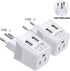 Ceptics Switzerland Travel Plug Set - with 2 USB + USA Socket Input - Type J and Type C- Ultra Compact - Safe Grounded Perfect for Cell Phones, La...