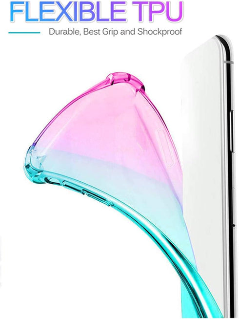 for Motorola One Hyper Case, Clear Cute Gradient Slim Anti Scratch Flexible TPU Cover Shockproof Phone Protective Case for Motorola Moto One Hyper...