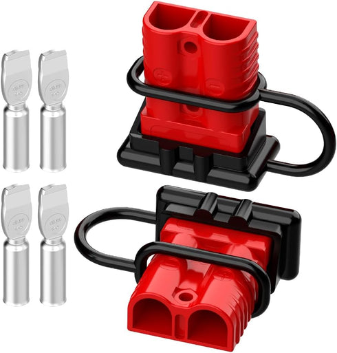 Anderson Connector, 175AMP 2-4 Gauge Battery Quick Connect 12V-36V Anderson Plug Battery Cable Quick Connect Disconnect Plug Winch Wiring Kit for ...