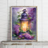 UPABLUNSO Flower Diamond Painting 5D Lantern Diamond Art Kits Purple Floral Chic Full Circle Crystal Spot Diamond Art Kit for Wall Decor Room Deco...