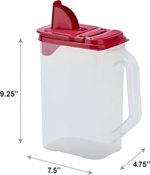 Buddeez Flour and Sugar Container - 4 Quart All Purpose Kitchen Organization and Storage Unit, Dry Storage Container For Kitchen, Large Food Stora...