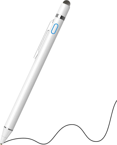 NTHJOYS 2 in 1 Rechargeable Digital Pen Fine Point Stylus for iPhone/iPad Pro/Mini/Air/Samsung and Other Touch Screens...