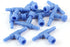 AKOAK 10 Pack Blue Plastic Fish Tank Air Pump Control Valves Aquarium Hose Connector 2 Way Adjustment Control Valves Aquatic Accessories Supplies...