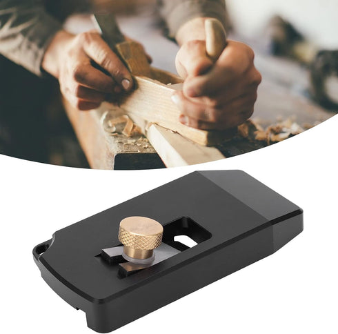 Woodworking Edge Trimmer, Aluminum Alloy Manual Wood Trimming with A Ring, Edge Banding Trimmer Tool with High Speed Steel Adjustable Blade, for P...