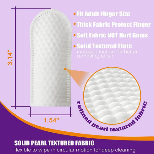 Teeth Cleaning Finger Wipes for Dogs & Cats, Soft Pet Dental Care Wipes, Disposable Pet Tooth Brushing Wipes, Gentle Cleaning & Gum Care Finger Pe...