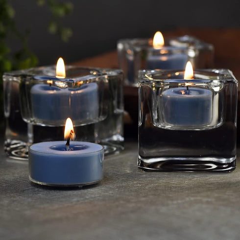 DEYBBY SoyWax Scented Tealight, 12 Pack Natural Fragrance Long Lasting Clear Cup Aromatherapy Candle Set, Smokeless& Long Lasting|for Gfit, Annive...