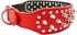 20-26" Length 2" Width Spike Rivets Leather Dog Pet Collars for Pitbull Mastiff Boxer (Red,L)...