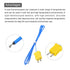 MECCANIXITY 5pcs K Type Thermocouple Mini Connector Temperature Sensor Probes PTFE 3.3ft -50 to 260°C(-58 to 500°F), Blue...