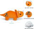 Orange Dinosaur Triceratops Plushie - 10 Inches Stuffed Animal Plush Dino - Plushy and Squishy Dinosaur with Soft Fabric and Stuffing - Cute Toy G...