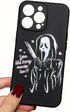 Cool Ghost Face Case for iPhone 15 Pro 6.1 inch, Scream Horror Movie Anime Printed, Fashion Cute Skull Skeleton Design for Women Men Boys Girls So...