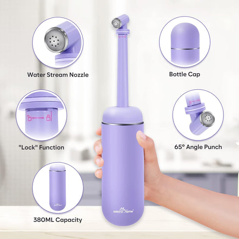 Portable Peri Bottle for Postpartum & Perineal Care: Easy@Home Handheld Bidet Perfect for Personal Hygiene Cleaning & Travel Friendly | 380ml Leak...