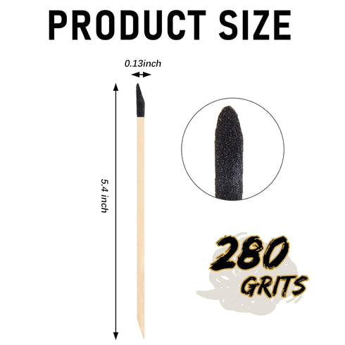 Honoson 100 Pack Sanding Sticks Matchsticks Sanding Twigs Fine Detailing Sanding Sticks for Plastic Models Wood Hobby, 280 Grit, 5.4Inch...